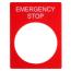 Табличка маркировочная EMERGENCY STOP прямоугольная - фото