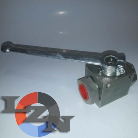 Блочный шаровый кран трехходовой DN20 G3/4 PN400 - фото №2