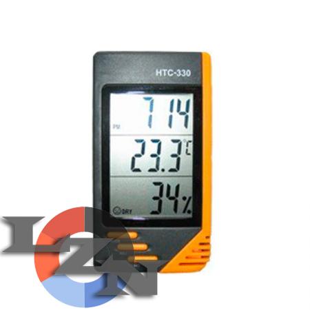Фото гигрометра-термометра HTC-330 (с часами)