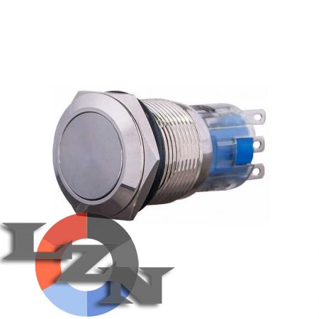 Кнопка металлическая TYJ 19-312 2NO+2NC (с фиксацией) - фото