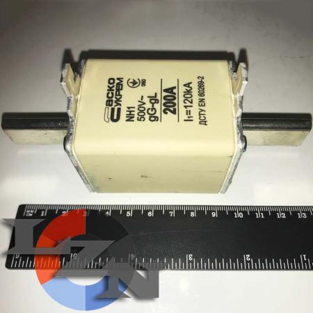 Предохранитель 200А nh1 gL gG 500В l1=120кА - фото №1