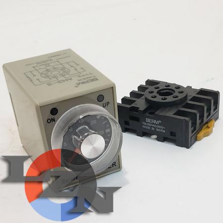 Реле времени AH3-3 220V (10 сек) - фото №1