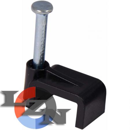 Скоба черная 7 мм плоская - фото