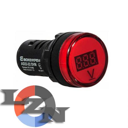 Вольтметр AD22-22 DVM красный DC 5-30В - фото