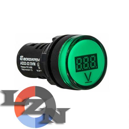 Вольтметр AD22-22 DVM зеленый DC 5-30В - фото